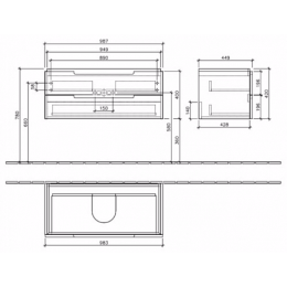 Тумба под раковину Villeroy & Boch Subway 2.0 (A690 10 FQ)