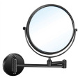 Косметическое зеркало Nofer Reflex 08009.2.N настенное, с увеличением Черный