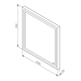 Зеркало с LED-подсветкой Am.Pm Gem (M91AMOX0651WG) серебристый