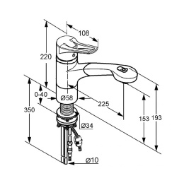 Фото Смеситель для кухни Kludi MX (399410562) хром