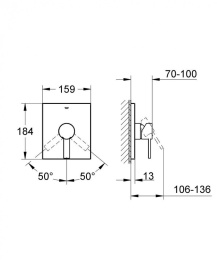 Фото Grohe Allure 19317000 Смеситель для душа, встраиваемый без подключения шланга