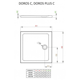 Акриловый поддон для душа Radaway Doros C 80x80x5 белый SDRC8080-01