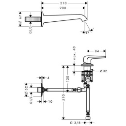 Фото Hansgrohe Axor Bouroullec 19137000 Настенный смеситель для раковины (хром)