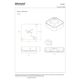 Накладная раковина Bravat Source (C22238W-1-ENG)