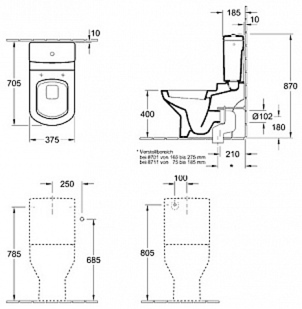 Villeroy&Boch Sentique 562510R1 Унитаз-компакт (альпийский белый)