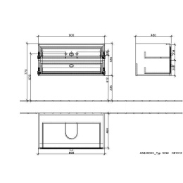 Тумба A58410DJ под раковину VILLEROY&BOCH LA BELLE