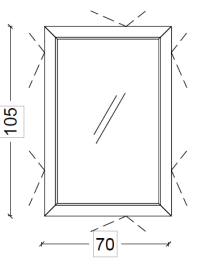 Фото Armadi Art Monaco 567-D Зеркало Dolce Капучино105x70см