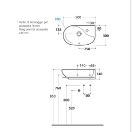 Раковина Globo Lavabi d'arredamento (MI012.BI) белый