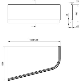 Передняя панель Ravak  (CZA4100A00), белый