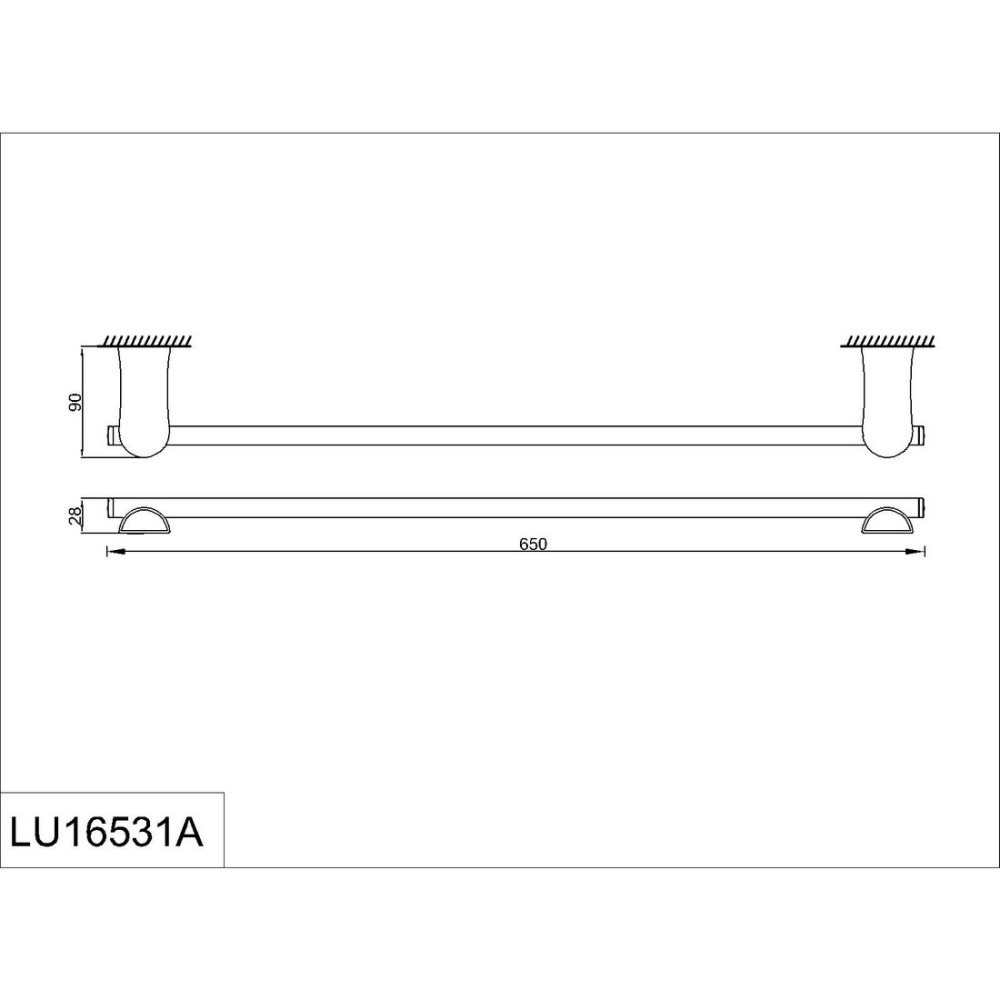 Полотенцедержатель 60 см. RUSH Luson LU16531A