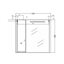 Зеркальный шкаф Aquaton Брайтон 100 венге 1A176702BR500