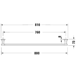 Полотенцедержатель Duravit Starck T 0099431000, хром