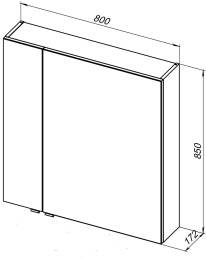 Фото Зеркальный шкаф Aquanet Алвита New (00277537) Коричневый