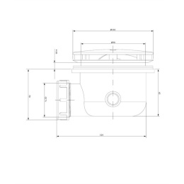 Omnires ST6590.35N+ST45BP Сифон для душевого поддона (белый)