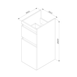 Фото База под столешницу Am.Pm X-Joy (M85AFSX0402WG) белый, светлое дерево
