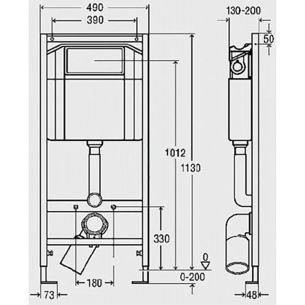 Инсталляция Viega Eco-WC 606688 для подвесного унитаза