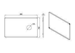 Фото Armadi Art 542/2 Зеркало Vallessi с увеличением и подсветкой 80*70, IP24