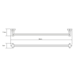 Штанга для полотенец WasserKRAFT Aller K-1130 Хром