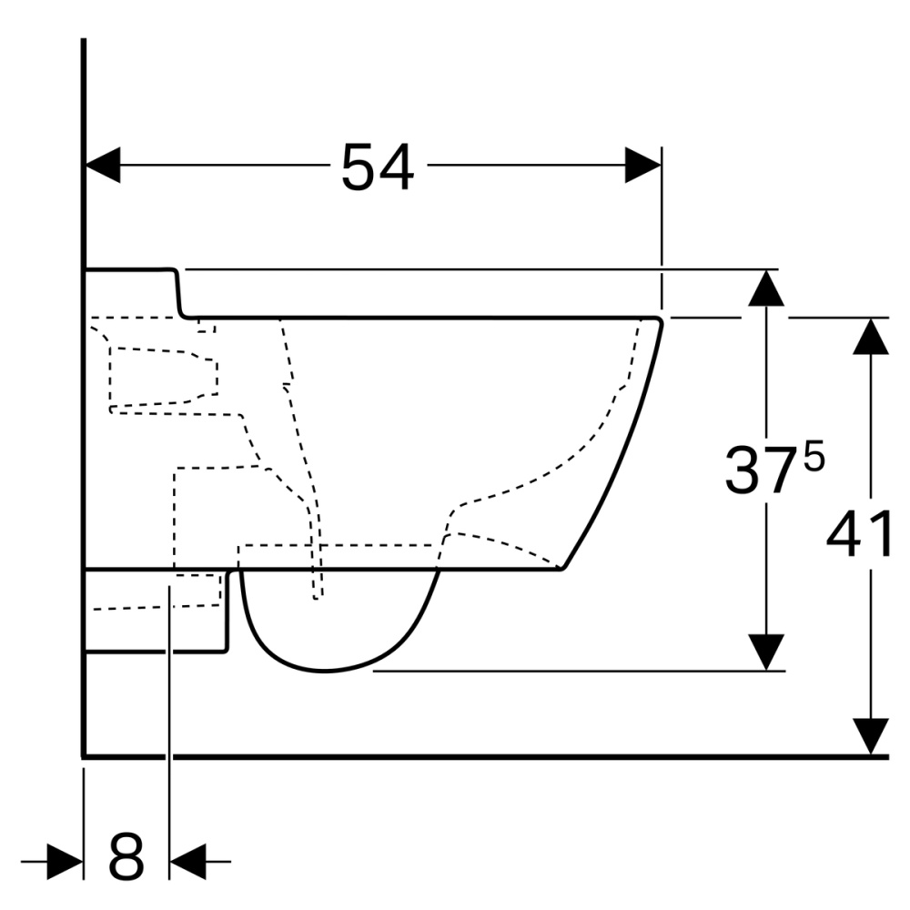 Geberit Xeno2 500.500.01.1 Унитаз подвесной, безободковый