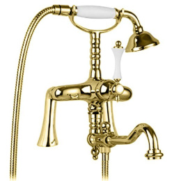 Фото Смеситель Cezares Margot MARGOT-PBV2-03/24-Bi для ванны/душа, золото/белый