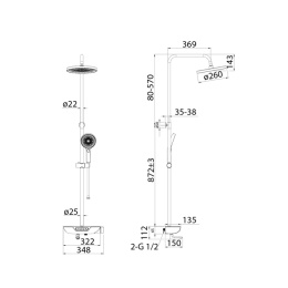 Фото Душевая система Iddis SpaHome (SPABLBTi06) черный