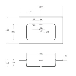 База под раковину CEZARES TIFFANY 55242 Grigio Nuvola