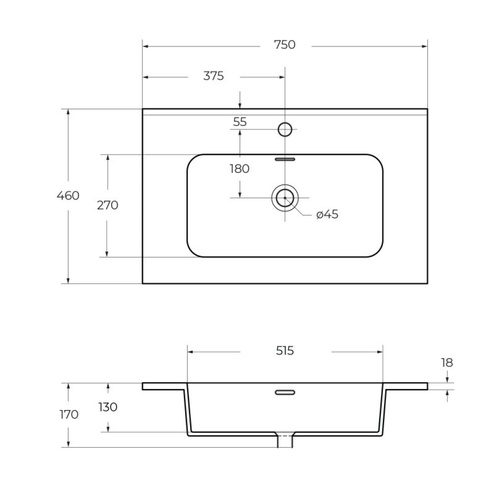 Шкафчик подвесной с одной распашной дверцей, реверсивный CEZARES TIFFANY 55246 Grigio Nuvola