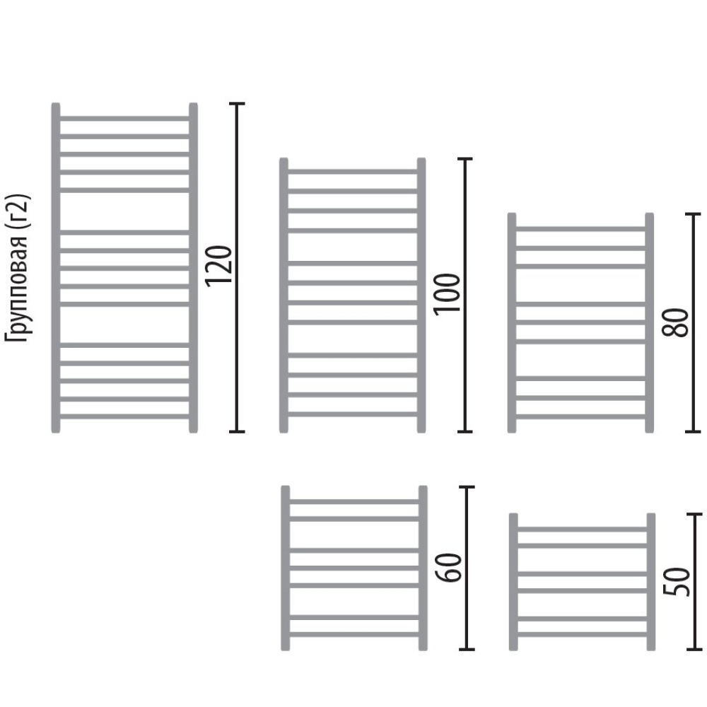 Фото Полотенцесушитель электрический Ника Classic ЛП г2 ВП, левый тэн ЛП Г2 ВП 80/40 лев