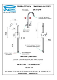 Смеситель Remer для кухни RR W79 DW