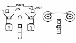 Фото смеситель для ванной B 8109 AA Ideal Standard