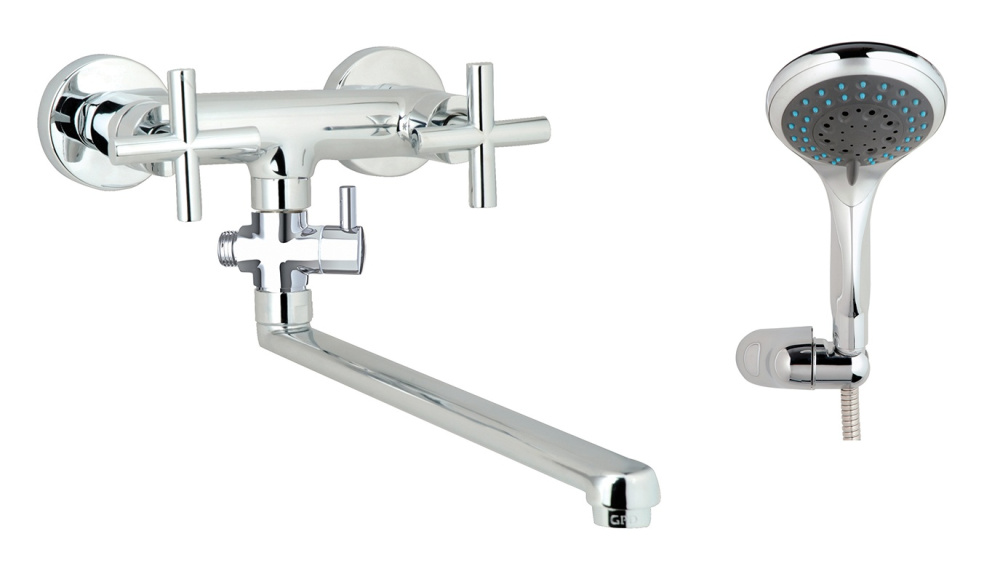 Фото Смеситель GPD Nino AEB-8, для ванны и душа, хром