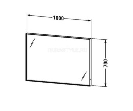 Зеркало с подсветкой Duravit L-Cube LC7382, белый