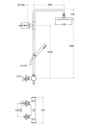 Фото Cristina FONTANA FN45651 Душевая система с термостатом