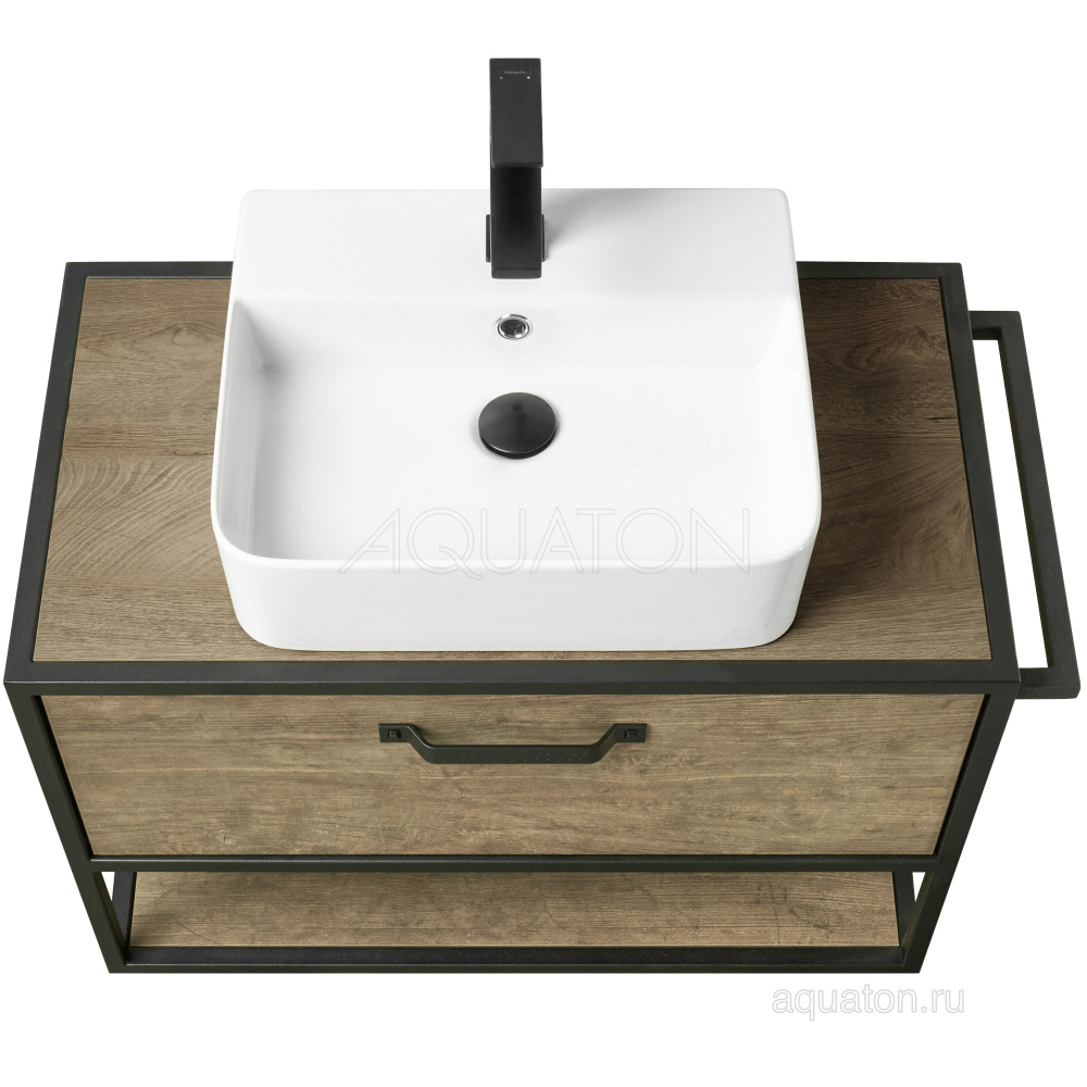 Фото Тумба под раковину Aquaton Лофт Фабрик 80 дуб кантри 1A242401LTDY0