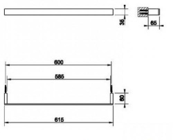 Фото Полотенцедержатель Gessi Rettangolo (20903#031) хром