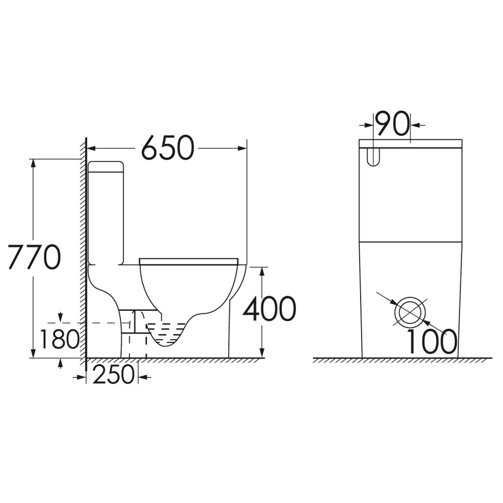 Фото Унитаз-компакт Azario FRETTA ROUND (AZ-1038A) Белый