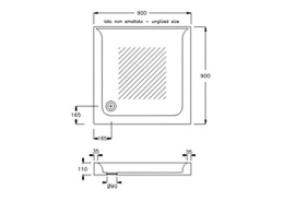 Душевой поддон Hatria Drop (Y0NQ01) белый