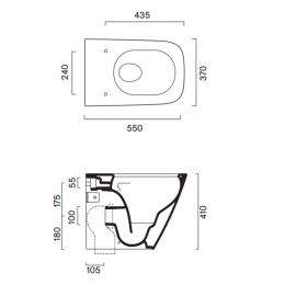 Унитаз напольный Catalano Green (0412350001) белый