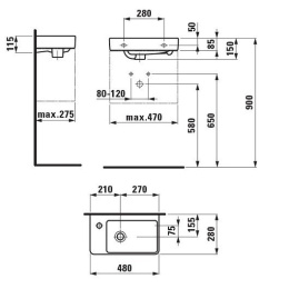 Раковина Laufen Pro S 48 8.1595
