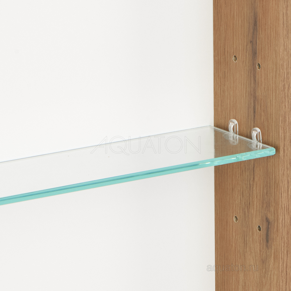 Зеркальный шкаф Aquaton Сканди 45 белый, дуб рустикальный 1A252002SDZ90