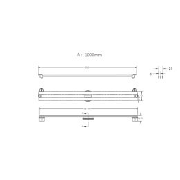 Желоб водосток Berges Super Slim SUPER Slim 1000 (092155) золото, глянцевое