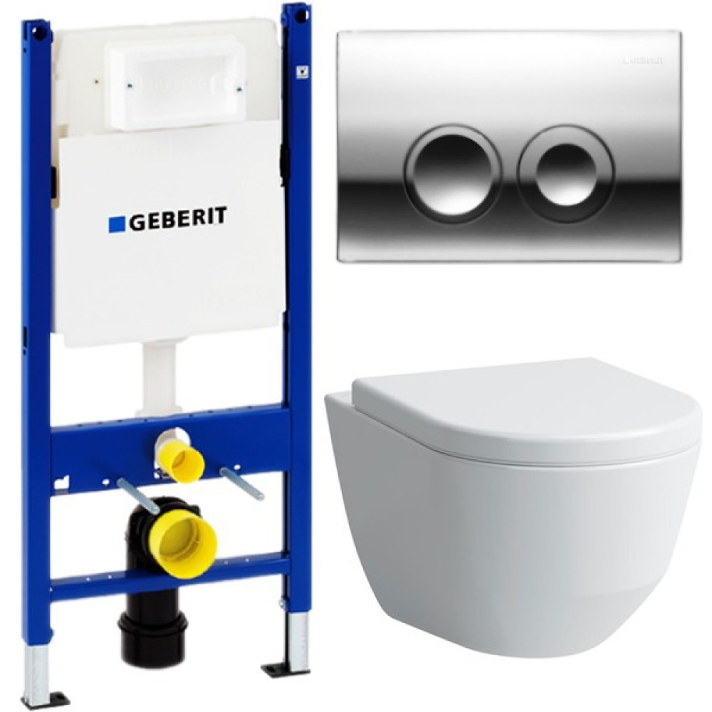 Инсталляция Geberit с унитазом Laufen Pro 8.2096.6.000.000.1, сиденье микролифт