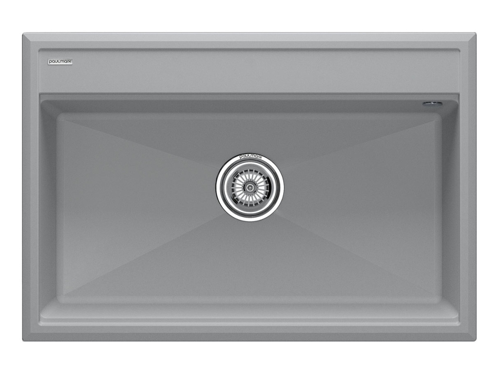 Мойка гранитная STEPIA-750, PM117551-GRS, серый дым, 750х510, Paulmark PM117551-GRS