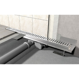Водоотводящий желоб AlcaPlast (APZ1SMART-LINE-550) серый