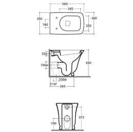 Унитаз напольный Globo Relais (RE001.BI) белый