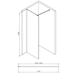 Душевая перегородка ABBER Immer Offen (AG61120B)