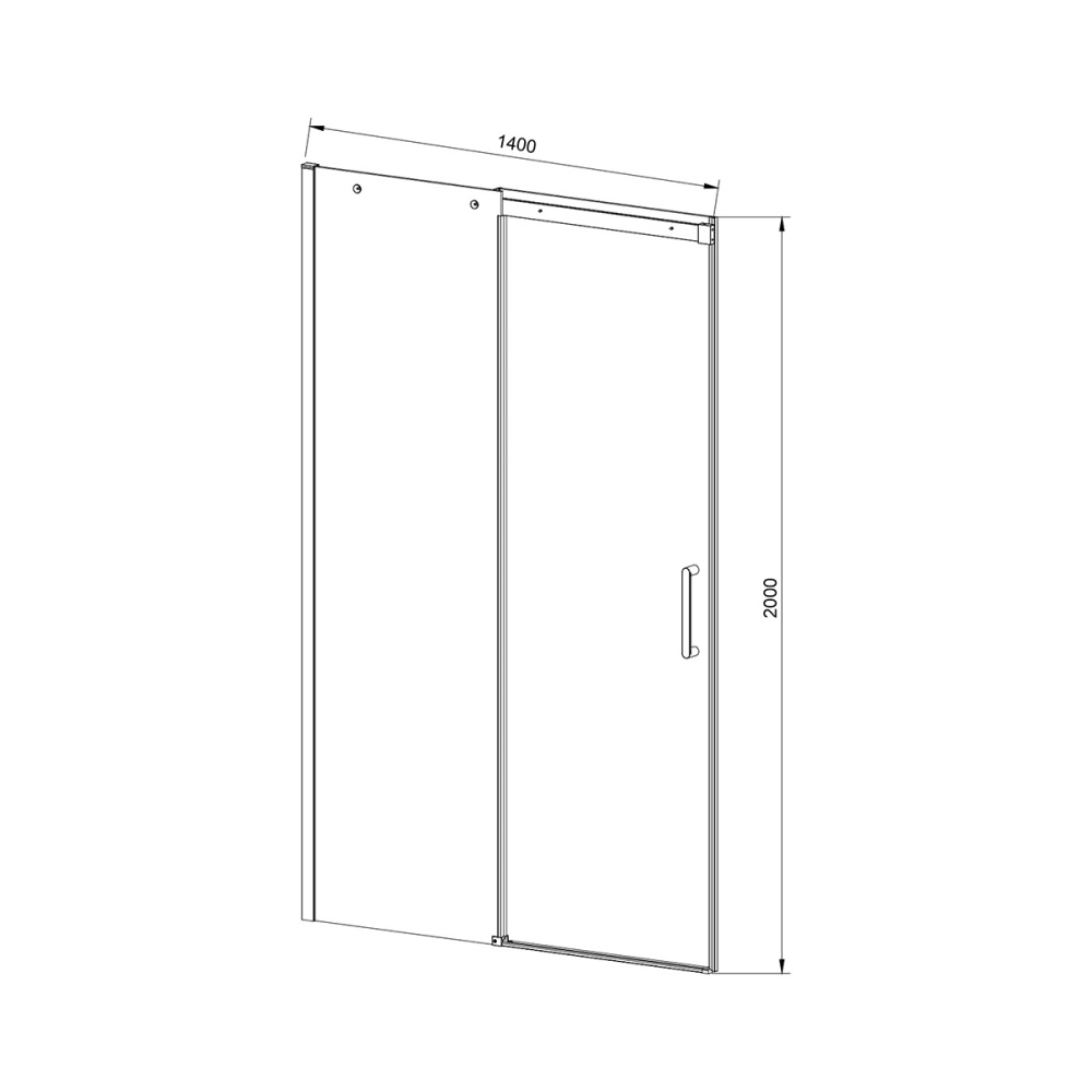 Душевая дверь Vincea Dice (VDS-4D140CL) хром