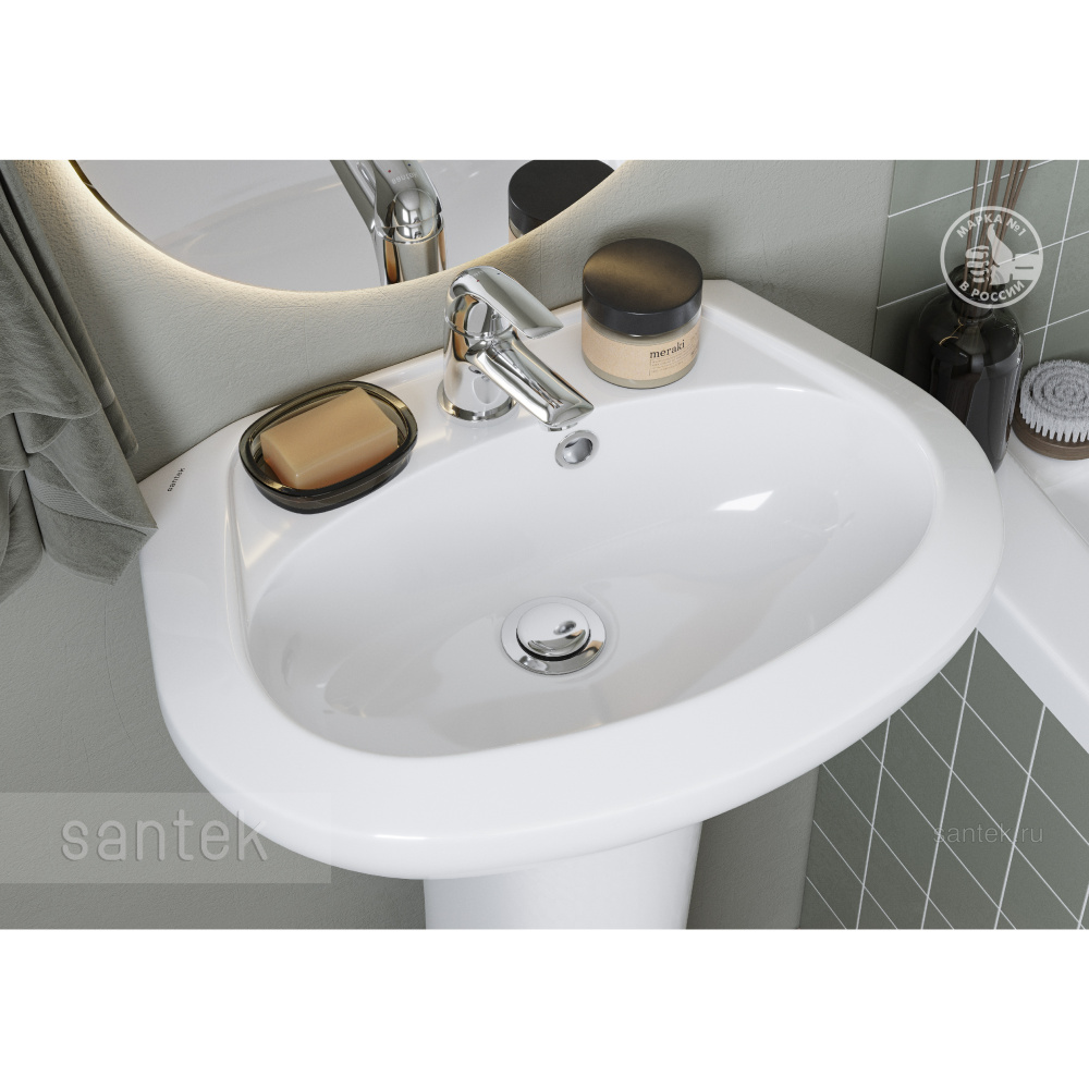 Смеситель Santek Нико для раковины, хром WH5A02005C001