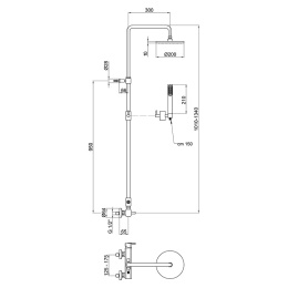 Душевая система Webert Azeta (AZ870105015PVC) хром