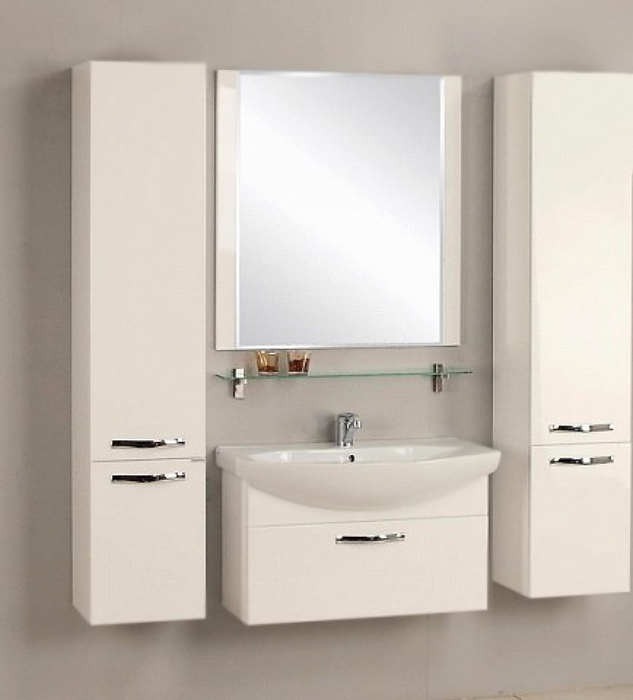 Фото Тумба под раковину Aquaton Ария 80 подвесная белый 1A141701AA010